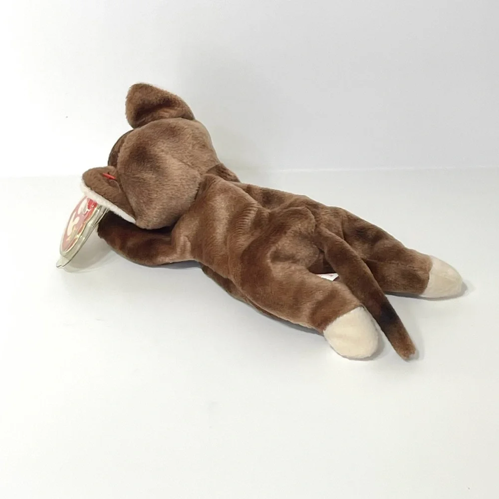 Ty Beanie Baby Pounce the Cat Stuffed Animal Brown